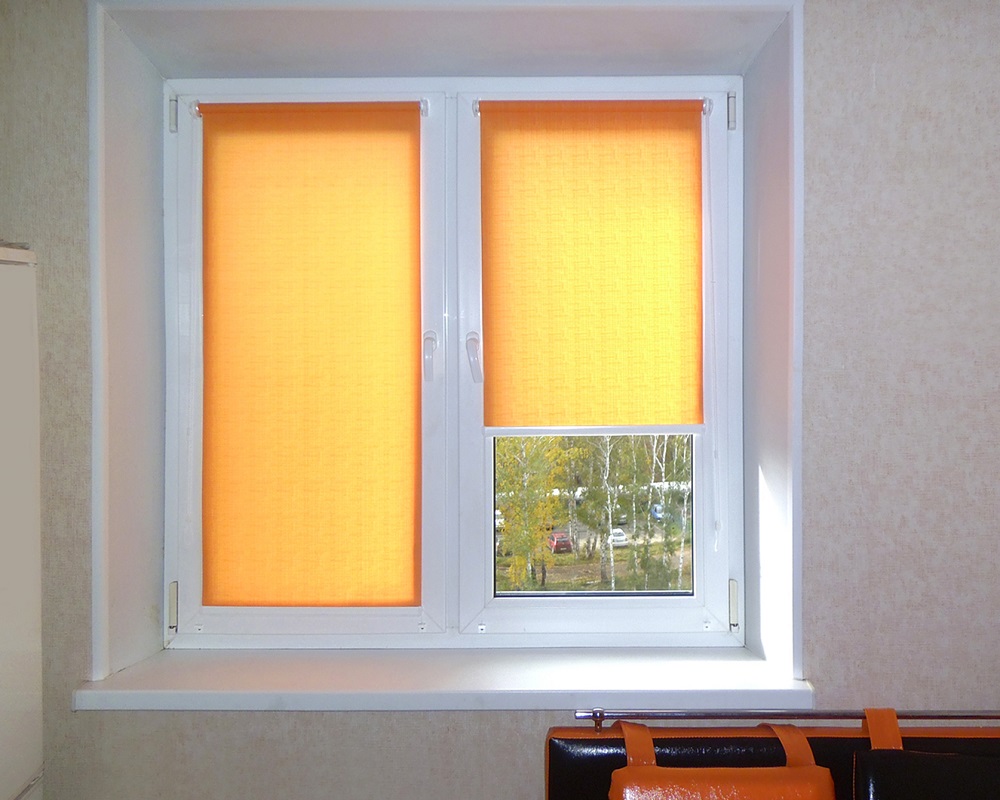 Жалюзи на пластиковые окна без сверления рулонные светонепроницаемые фото